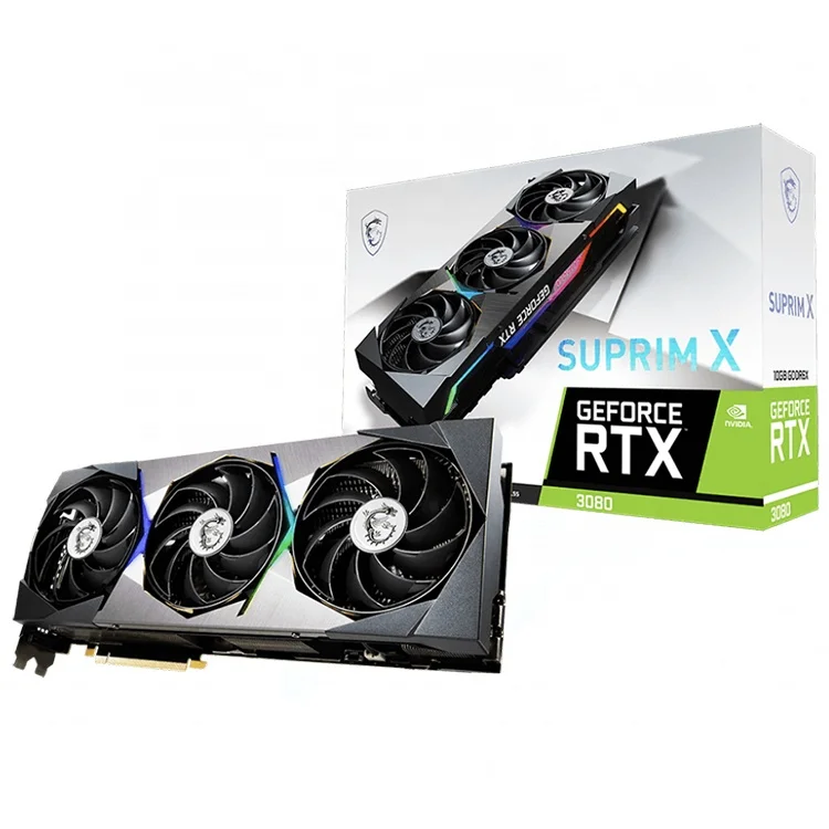 

MSI NVIDIA GeForce RTX 3080 SUPRIM X 10G LHR Gaming Graphics Card with 10GB GDDR6X Memory Support OverClock