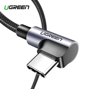 Ugreen 3A USB Type C 90 Degree USB C Cable for Samsung Galaxy S10 S9 Plus Xiaomi Mi 8 6 MAX 3 LG USB C Fast Charging Data Cable