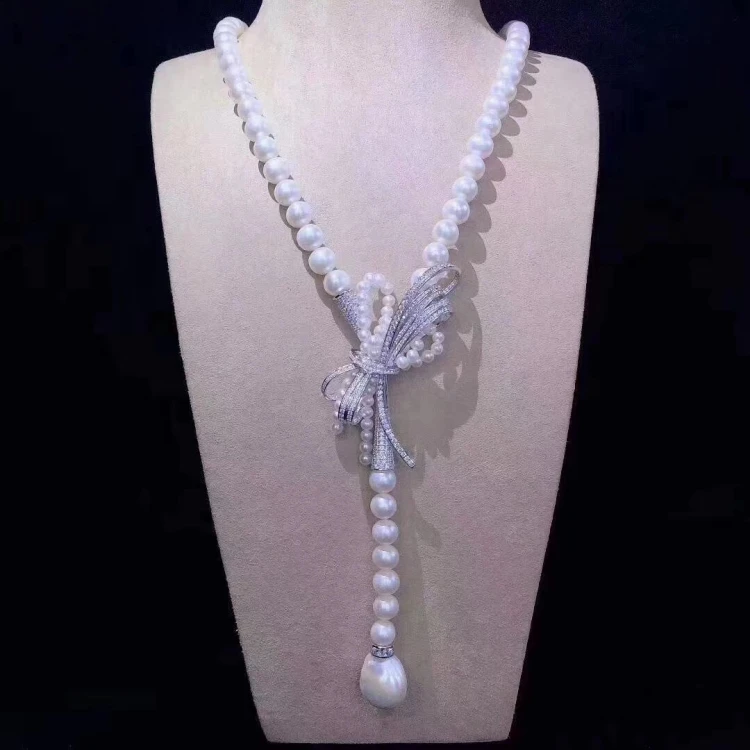 

7-8mm AAA Grade 925 Sterling Silver 18 Inch Real Freshwater Cultured Long Pearl Necklace Jewelry