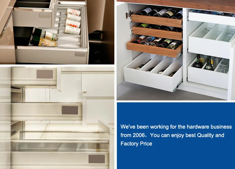 Hot sale push to open concealed undermount kitchen cabinet drawer slides