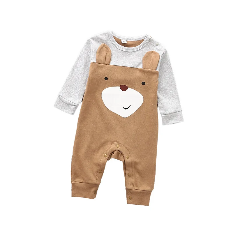 

Autumn Baby Long Sleeve Jumpsuits Babys Spring Autumn cartoon bear Rompers Jumpsuit Baby Girls boys Outfits, As picture