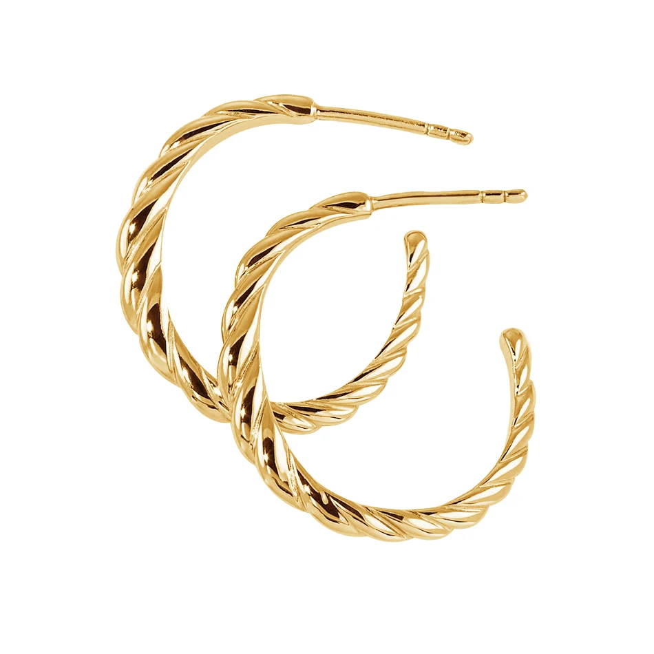 

gold jewelry wholesale distributors 925 sterling silver gold plated thin croissant dome hoops earrings