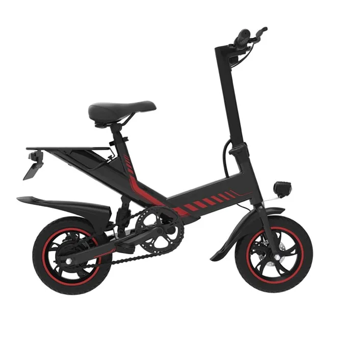 

Folding e-bike 7.5Ah Alloy Mini Electric Bicycle Disc Brake Rear Suspension 14" Electric Bike, Black/red/customizable