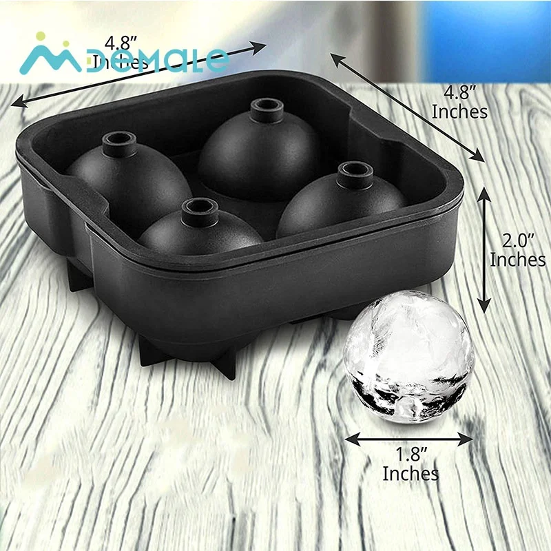 

Silicone 4-hole ice hockey Four-linked silicone ice hockey Round 4-hole ice hockey Bar special kitchen tool, Pantone color