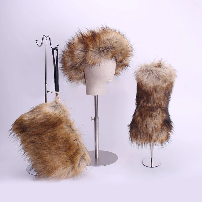 

Women furry fur boots high winter warm boots casual winter shoes women ankle boots fur slides matching purse and headband sets, Red,blue,white,black,pink,green,yellow,purple,fixed color,etc