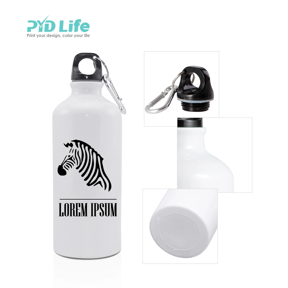 

PYD Life RTS USA Free Sea Shipping DDP Promotional Price White Sublimation Aluminum Sports Water Bottle 600ml