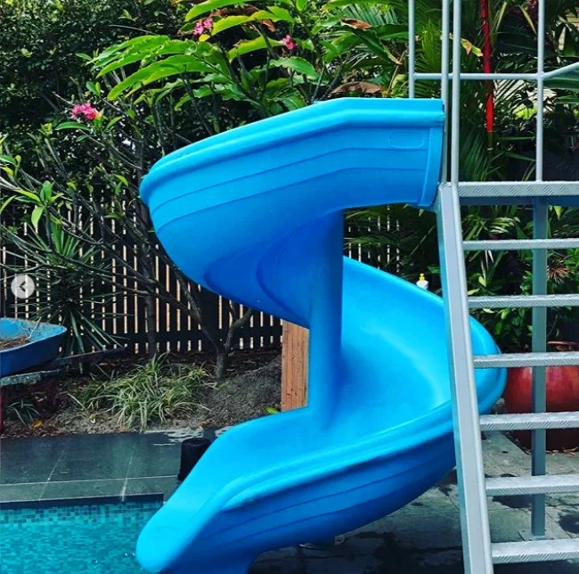 Water Park Equipment Private Fiberglass Spiral Pool Slide For Sale