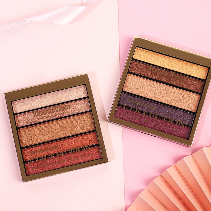 

Factory Cheap Price Matte Shimmer Eye Shadow 5 Colors Glitter Cosmetics Custom Full Color Eyeshadow Palette