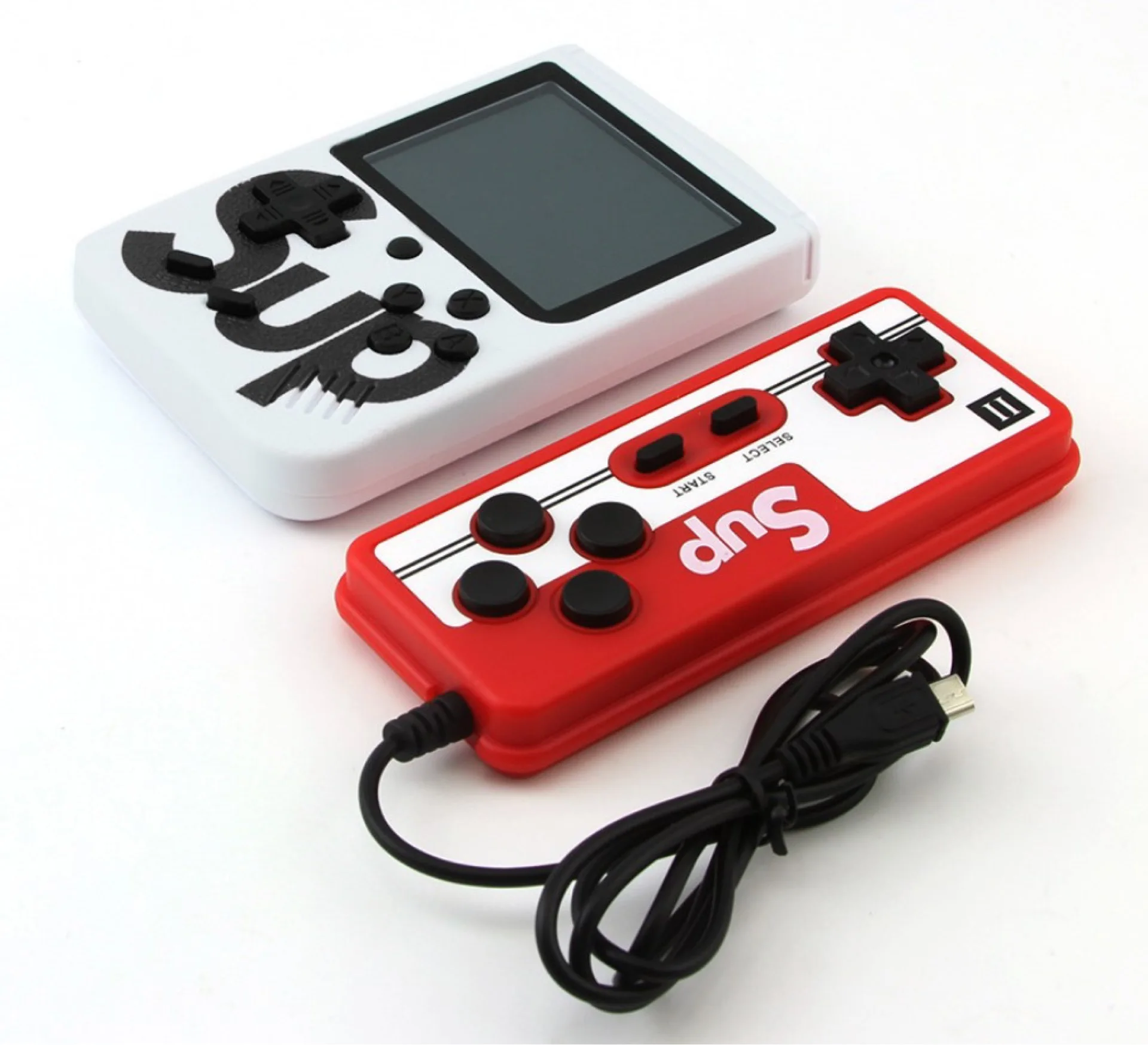 

Mini portable handheld game console with built-in 400 games to connect with friends