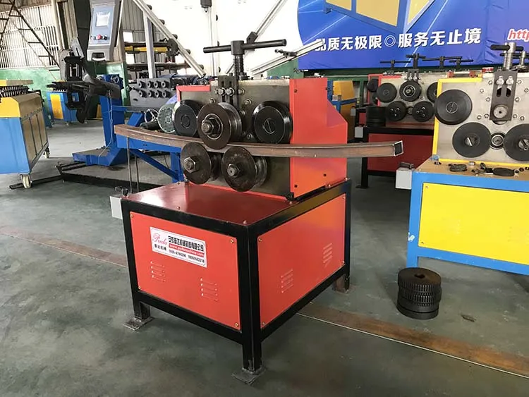 Angle iron flange bending machine for round duct flange rolling and making