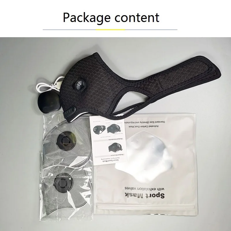 Innovation Electric Mask USB Rechargeable Black Sports Mask With Carbon Filter Anti Virus Mask