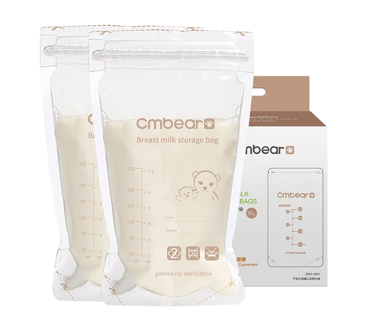 

Double zipper Disposable Breast milk storage bags refrigerator storage milk bag milk container, Transparent
