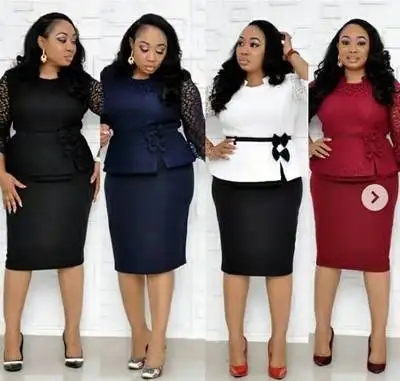 

lady Clothing Plus size turkey women elegant work office dress