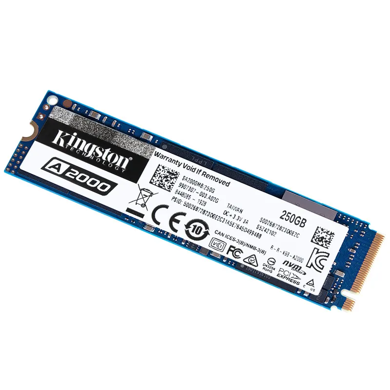 

Wholesale Original kingston ssd 500GB A2000 M.2 2280 Nvme Internal SSD PCIe Up to 2000MB/S ssd kingston