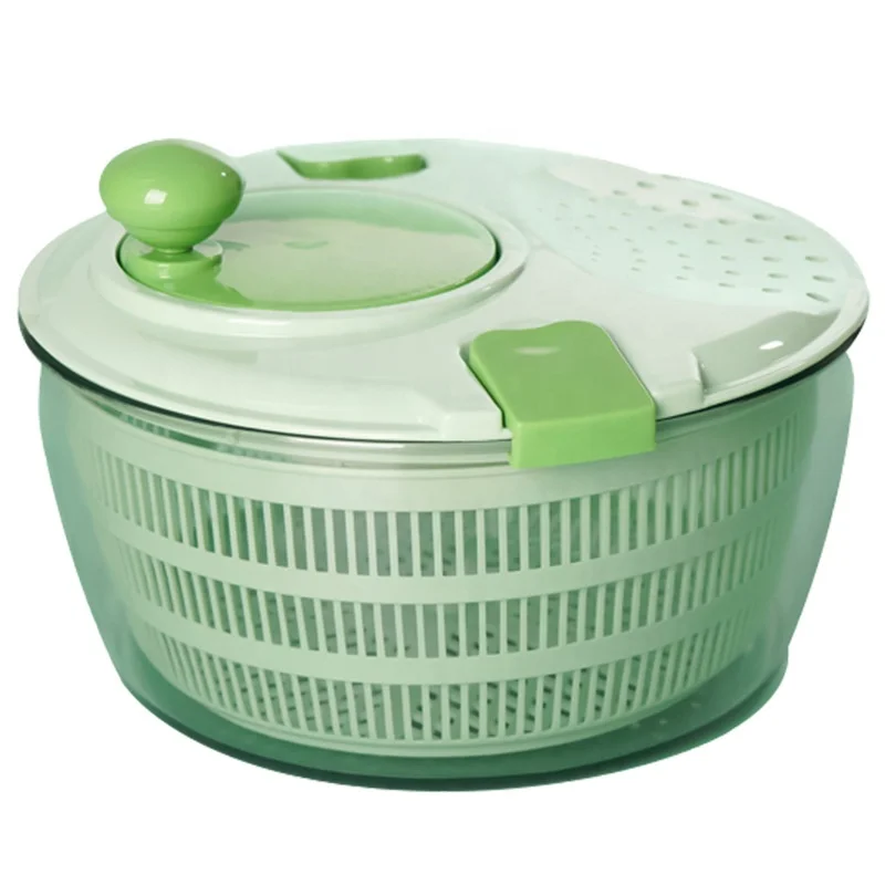 

Kitchen plastic Large 4 L Salad Spinner Vegetable Dryer Tosser Lettuce Spinner, Green