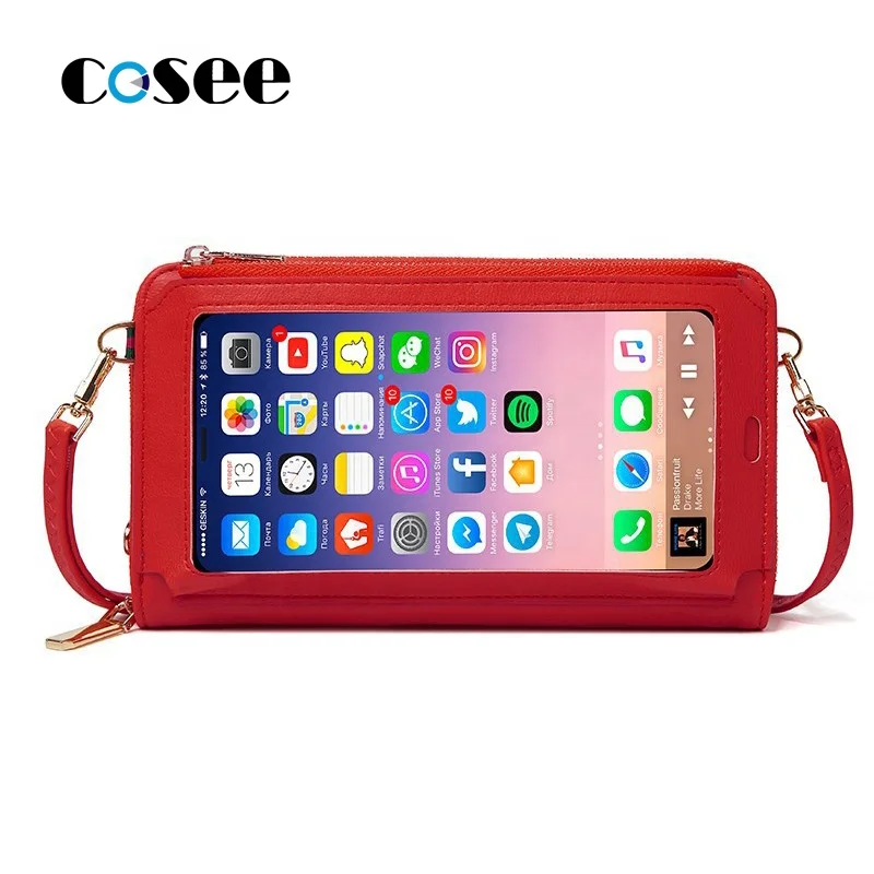 

Crossbody Cell Phone Purse Case Women Touch Screen Bag RFID Blocking Wallet Handbag Shoulder Strap
