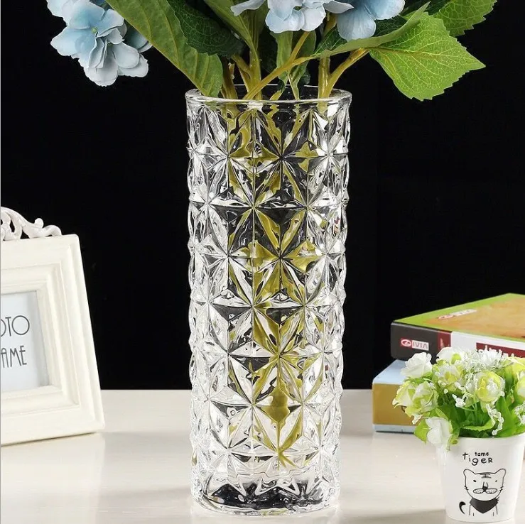 

Cylindrical glass vase, Clear