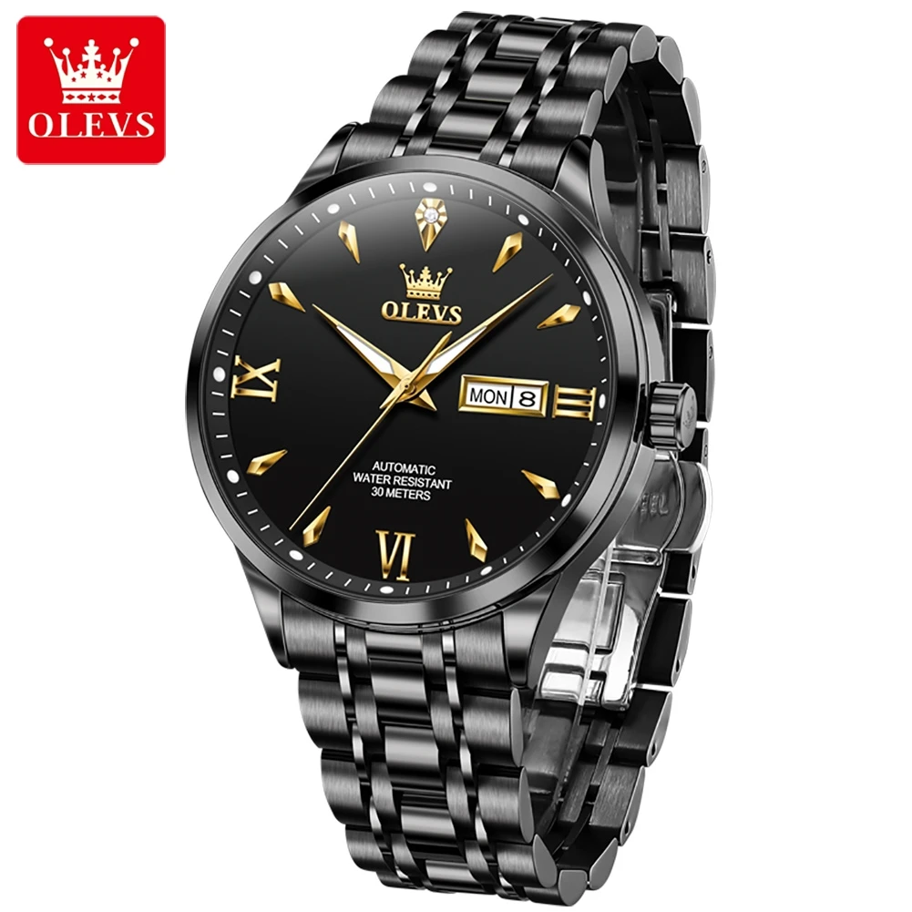 

OLEVS 9956 Simple and Elegant Fashion Office Professional Glow Waterproof Men's Mechanical watch Factory Price Ultra Low