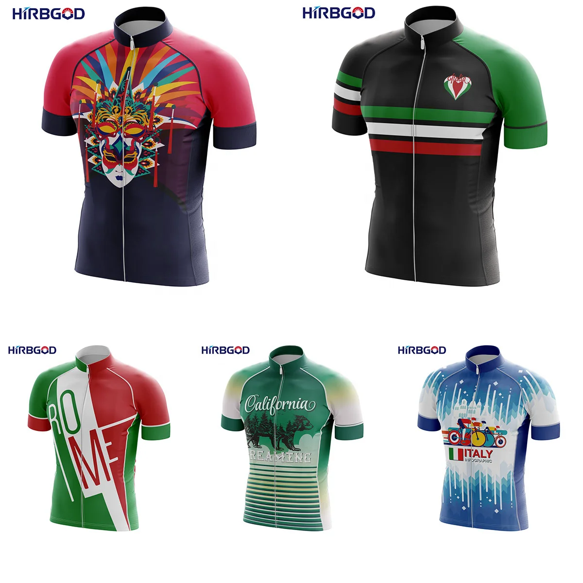 

HIRBGOD for Italian Summer Breathable Plus Size abbigliamento ciclismo Men's Cycling Wear MTB Team Bicycle Clothes