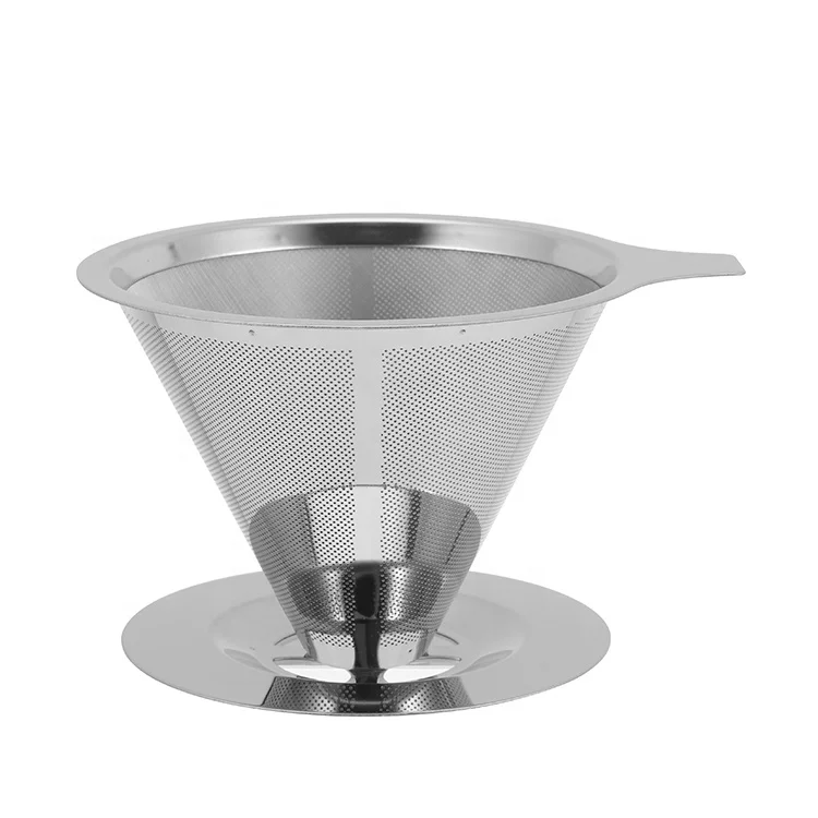 

stainless steel metal wire mesh pour over reusable coffee filter