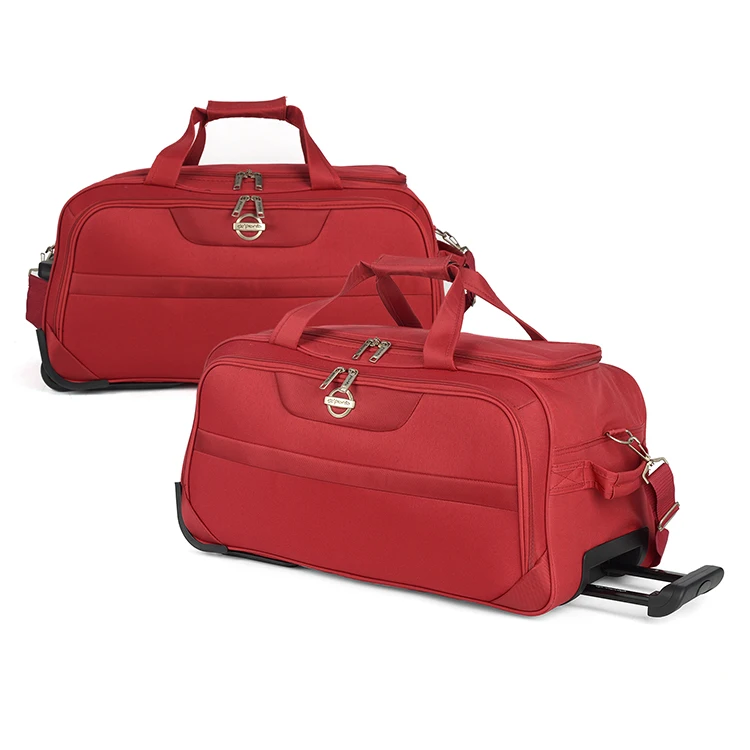 

Hot Sale Fashion Unisex Travel Bag Large Capacity Portable Trolley Luggage Bag, Red/purple