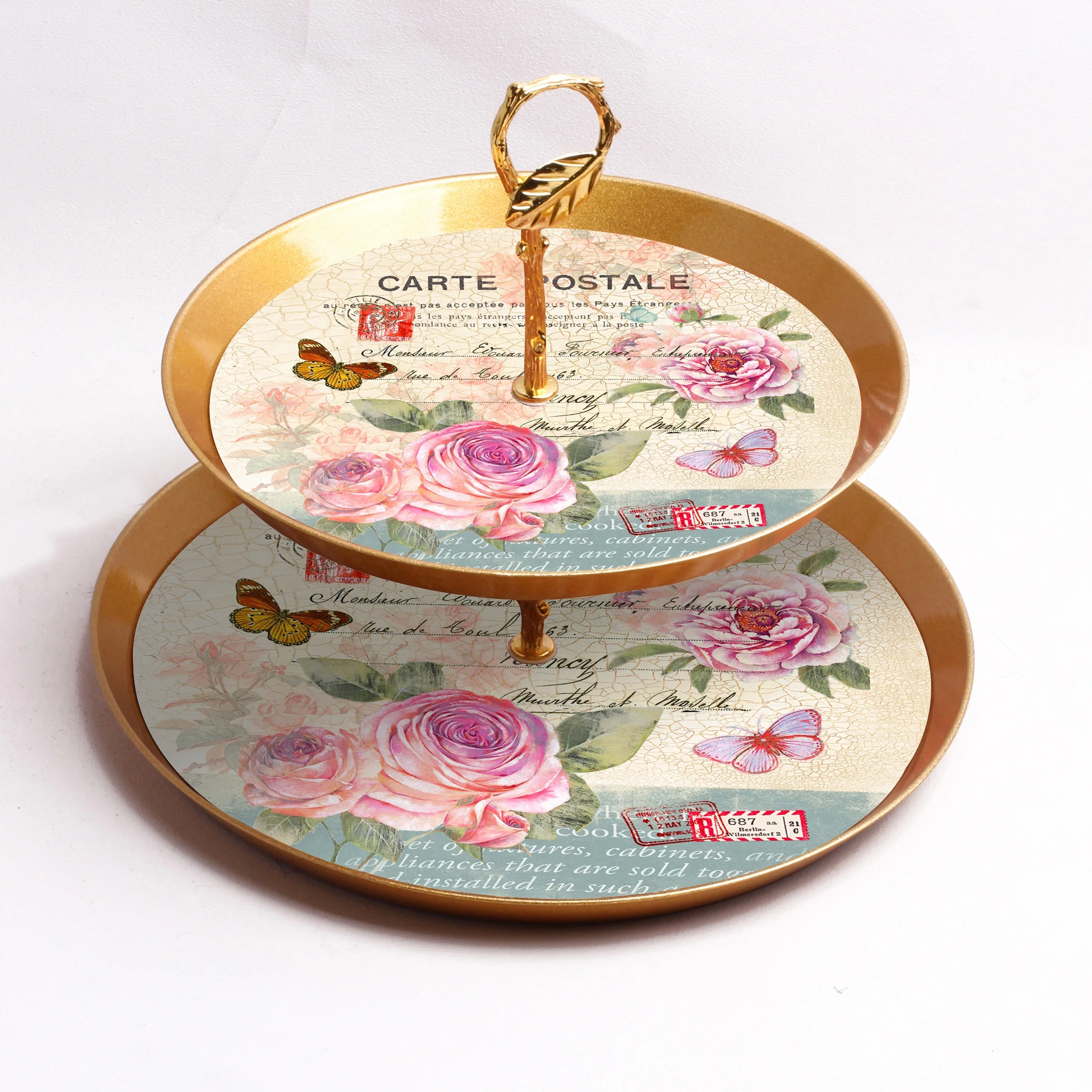 

Manufacturers Selling Restaurant Decor Metal Stand Multi-Layer cake Tray Wedding Party Cake Stand