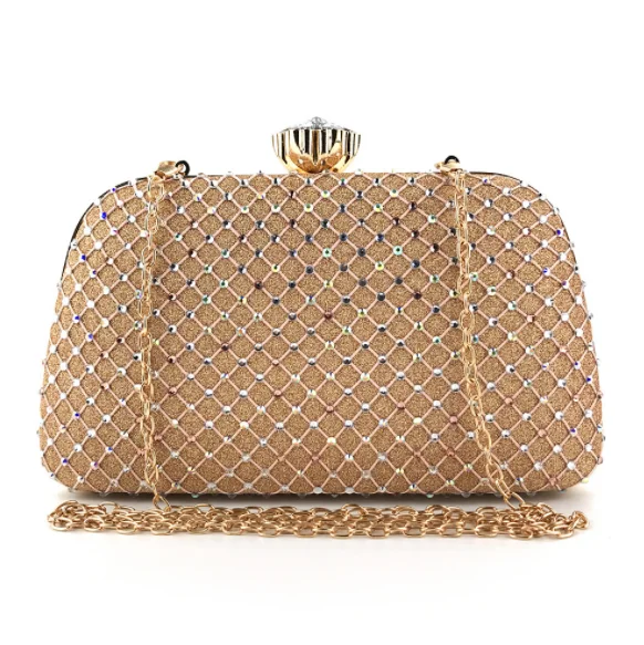 

Luxury ladies shoulder bag wedding purse for bridal rhinestone party evening clutch bags