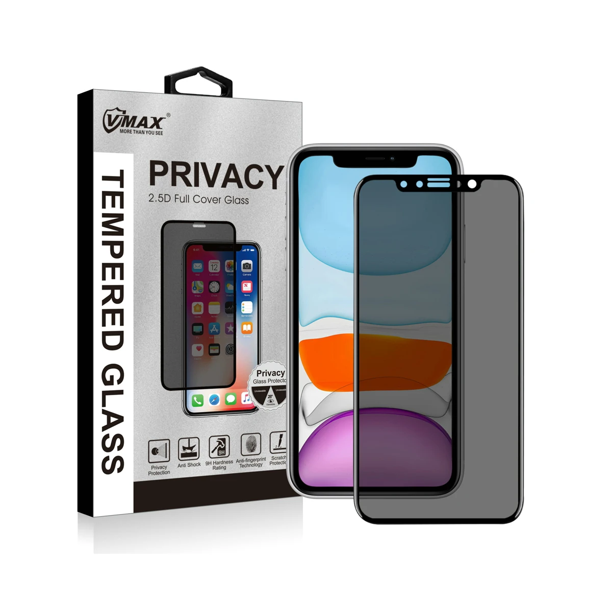 

Anti spy protective film 3D mobile phone tempered glass Full cover Privacy screen protector for iphone 11/11pro/11pro max