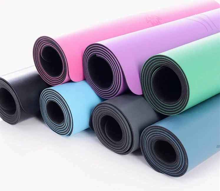 

1830*680*5mm Extra large No odor premium engraved printed/silk screen/ organic rubber PU yoga mat, Red/blue/black/other