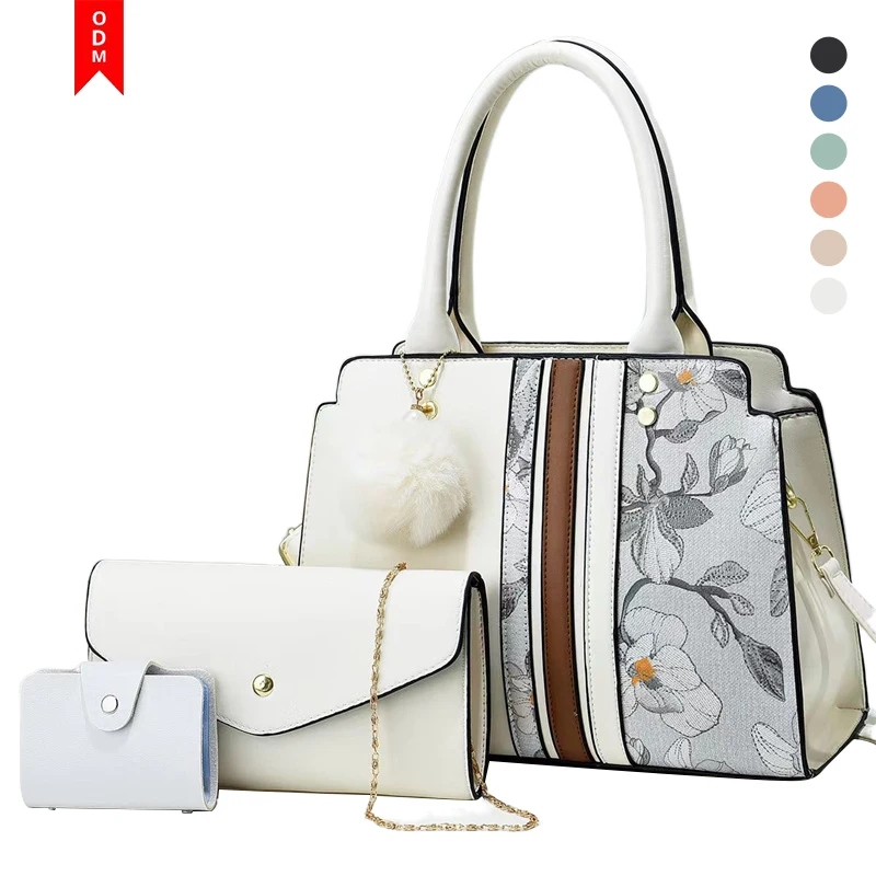 

Low MOQ Custom bolsos Purses And Handbags Crossbody Bag 3PCS Hand Bag Sets