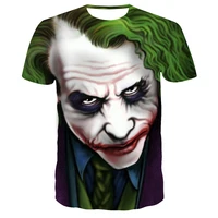 

3D Printed T Shirt Men Joker Face Casual O-neck Male Tshirt Clown Short Sleeve Cosplay Funny T Shirts