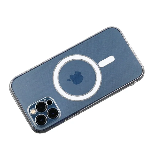 

super thin Soft TPU Magnetic Phone Case For cellphone magsafe case for iphone 12 series clear plastic phone case