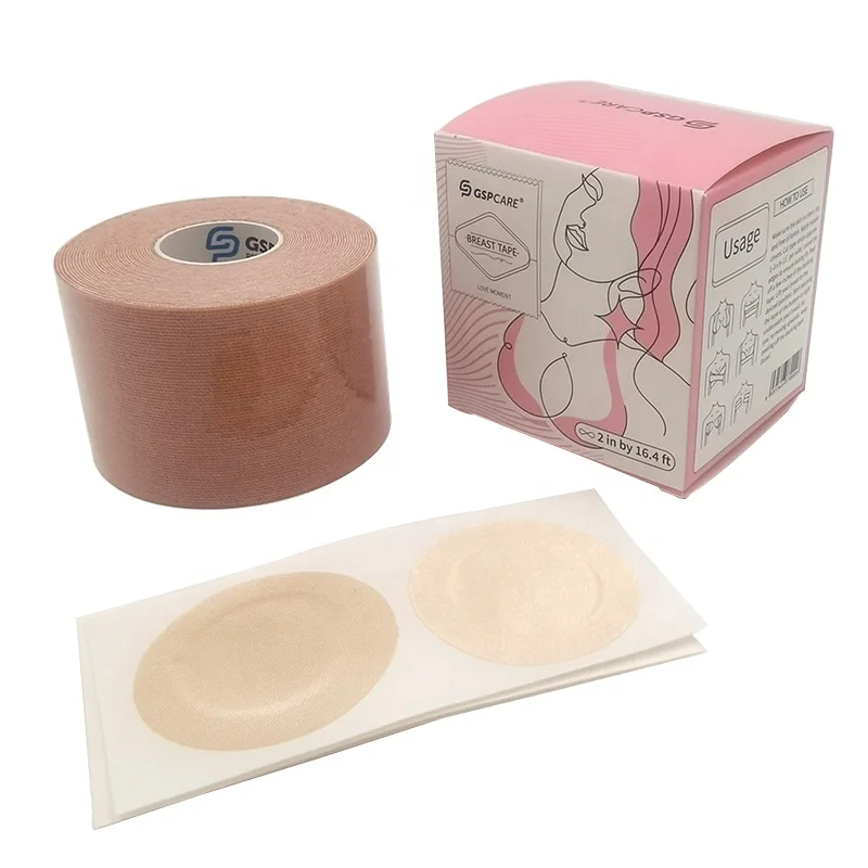 

Direct Factory Women boob tape body bra tape breast lift tape with nipple cover, 9 colors at your choice