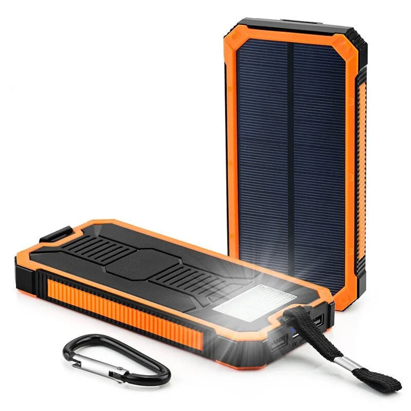 

LAIMODA Waterproof cargador solar phone charger portable mobile charger power bank 10000mah power banks station solar powerbank