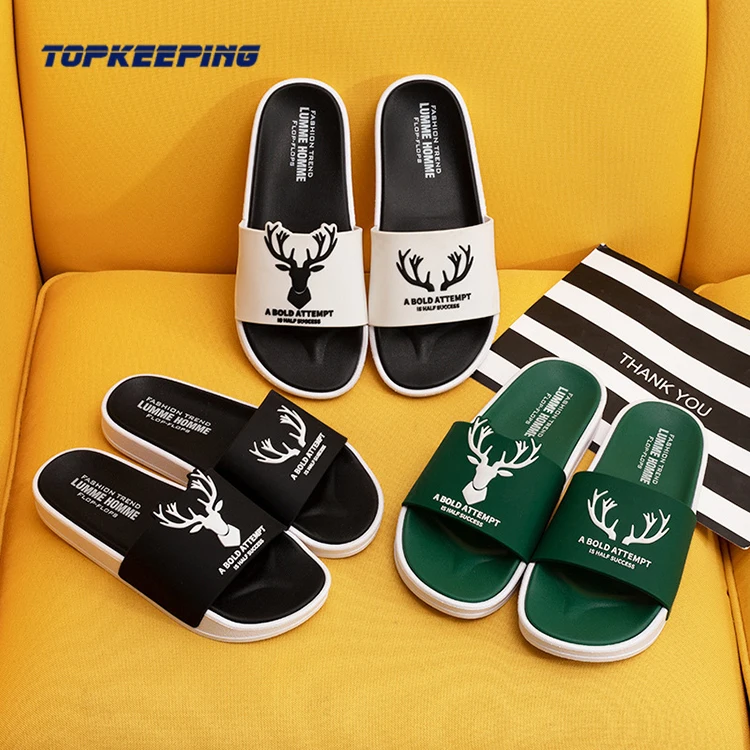 

1E0009-M Casual Man Cheap Black Flat Beach Slide Slipper