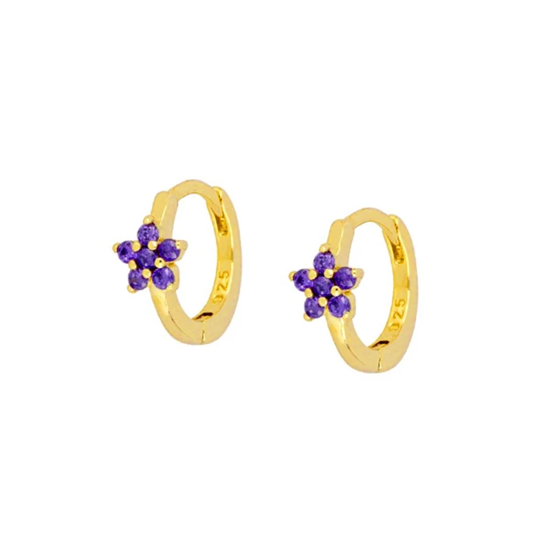 

Fashion style S925 sterling silver all-match small flower earrings wholesale