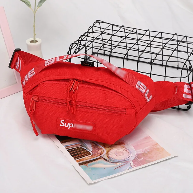 

Sup 18ss 44TH ins hip hop fashion waterproof canvas 4 colors fanny pack waist bag with LOGO wholesale, Color1/2/3/4