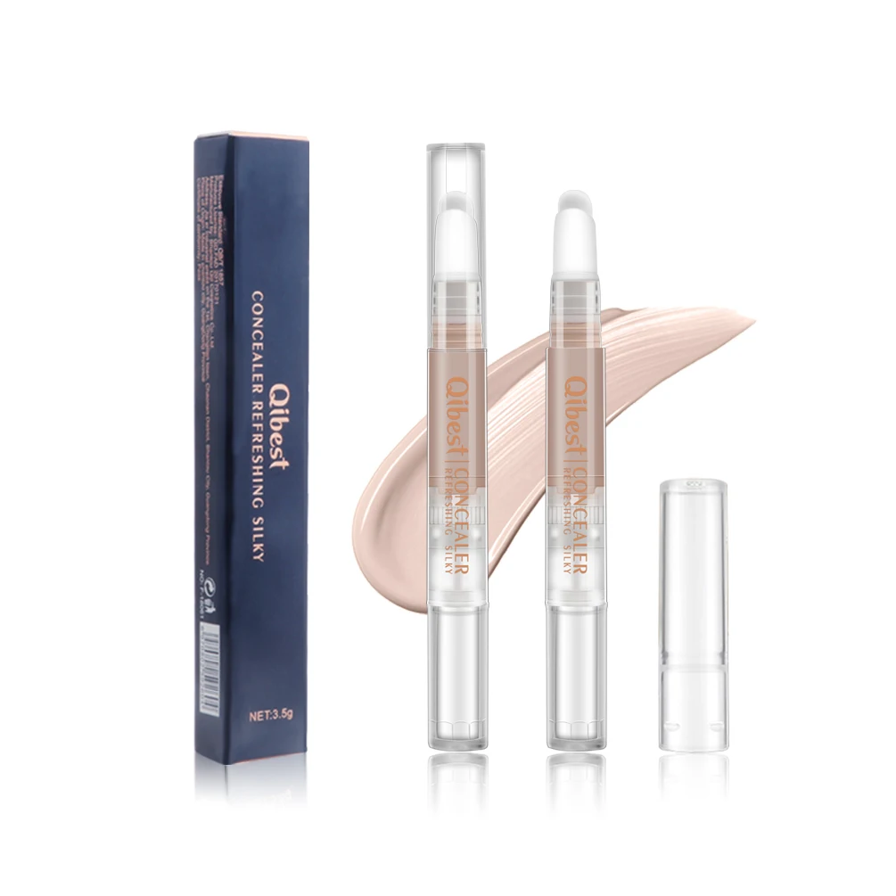 

QIBEST makeup hd pro liquid face concealer cream pencil pen tubes sticks make up wholesale cosmetic vendor, 4 colors