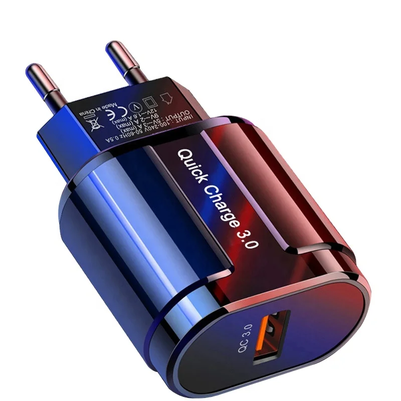 

Quick Charge QC 3.0 USB US EU Charger Universal Phone Charger For iPhone Samsung USB Wall Fast Charging