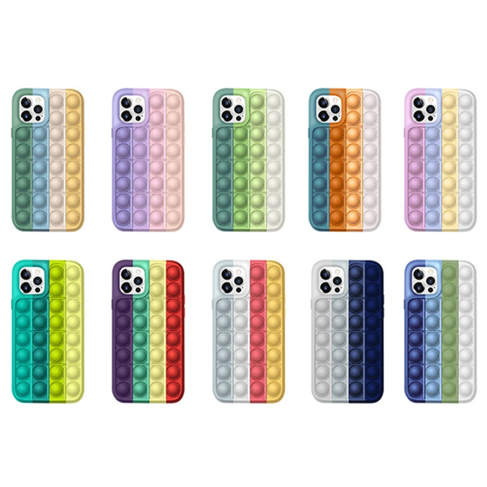 

New Thick Stress Reliver pop it fidget toy for samsung A52 A32 A72 phone case