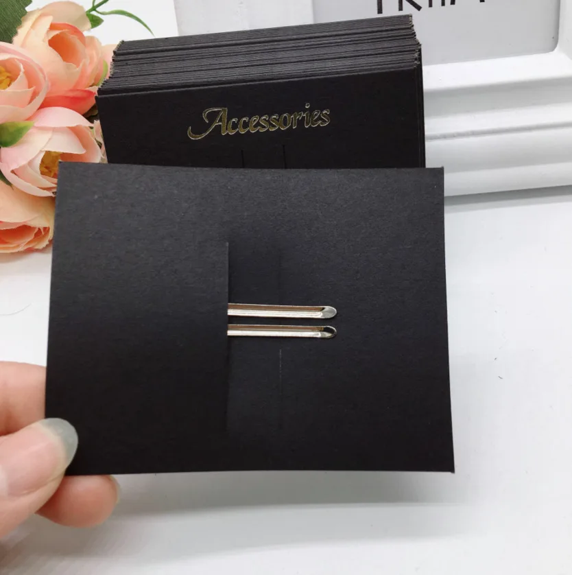 

DIY Multi-functional Blank Hairbows Hair Clips Hanging Display Paper Card CAN CUSTOM, Black