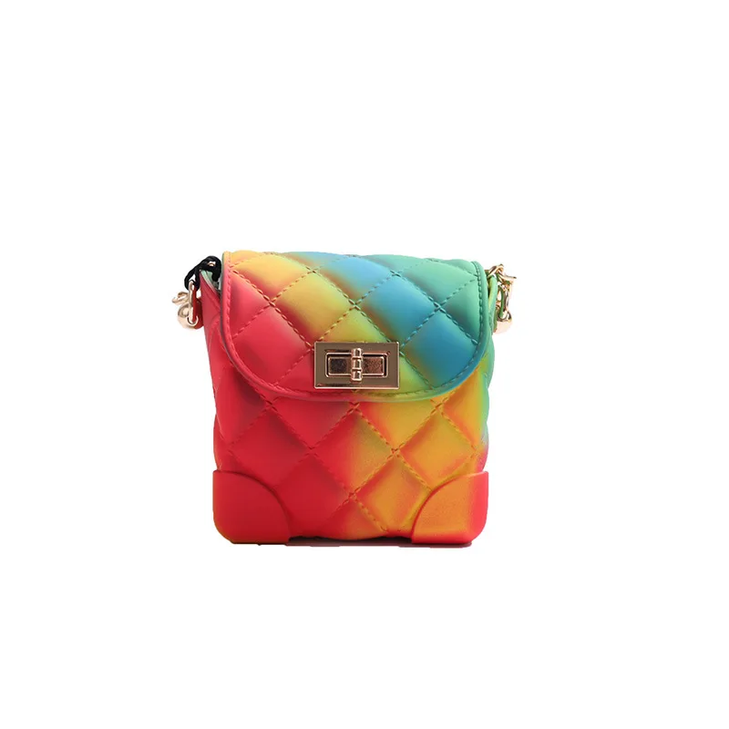 

2021 Gradient Jelly Sacola Monedero Sac A Main Femme Mini Kids Bags Handtasche Women Handbags, Picture color