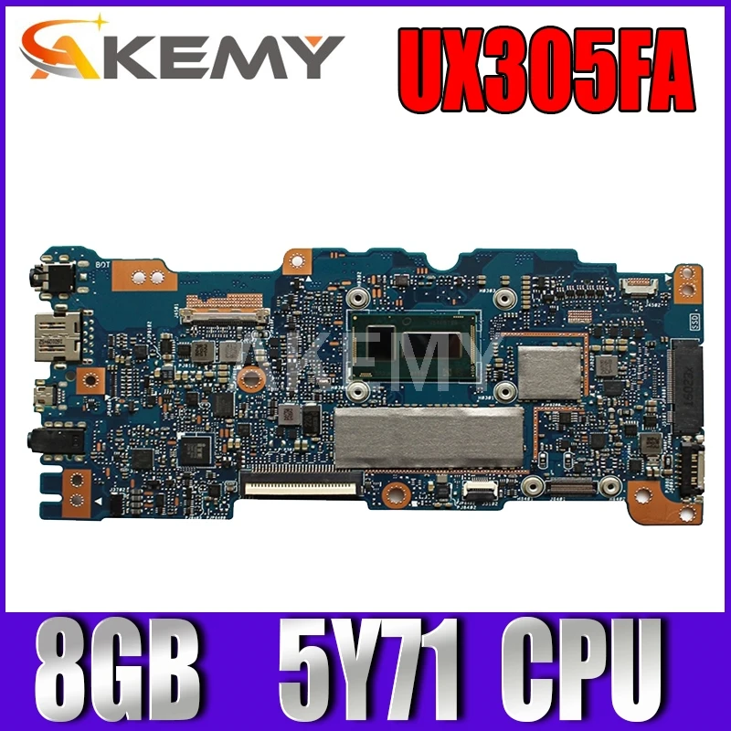 

original UX305FA laptop motherboard For Asus UX305FA UX305F UX305 motherboard with BDWY 5Y71 processor tested 8GB in stock