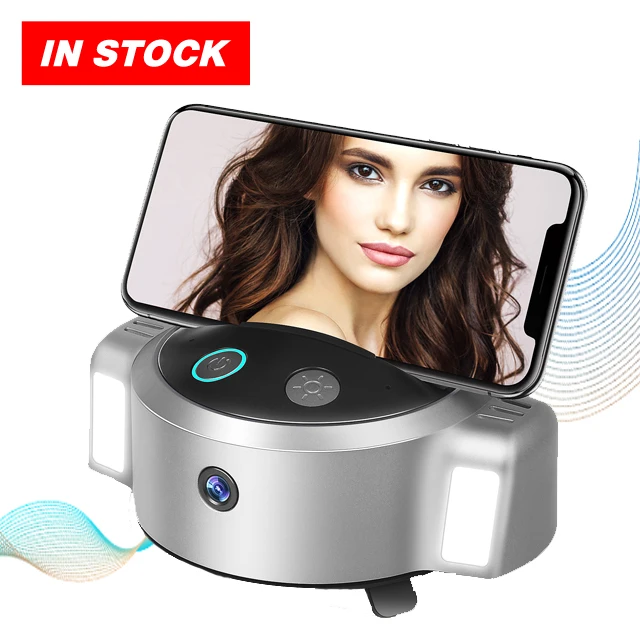 

2021 Hot Selling Portable smartphone accessories Rotation 360 Object Tracking AI Mobile Phone Holder, Silver/costomize