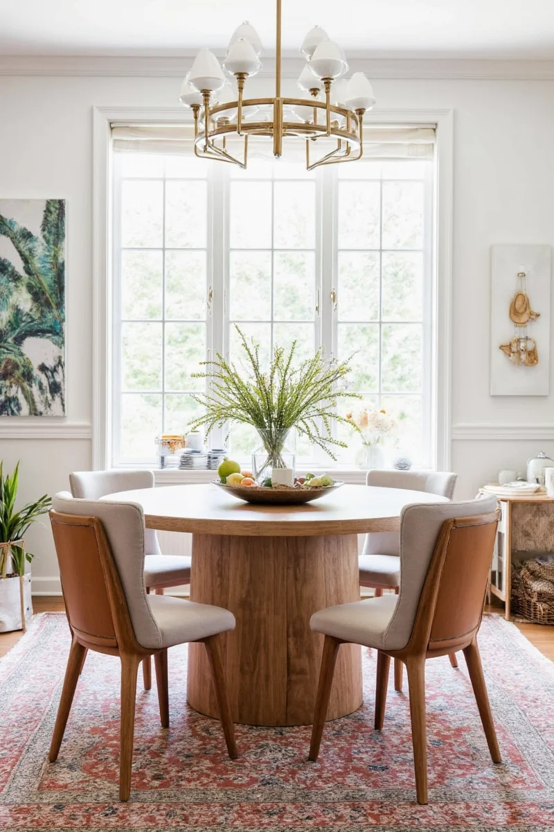 Playful lighting fixtures in family dining rooms