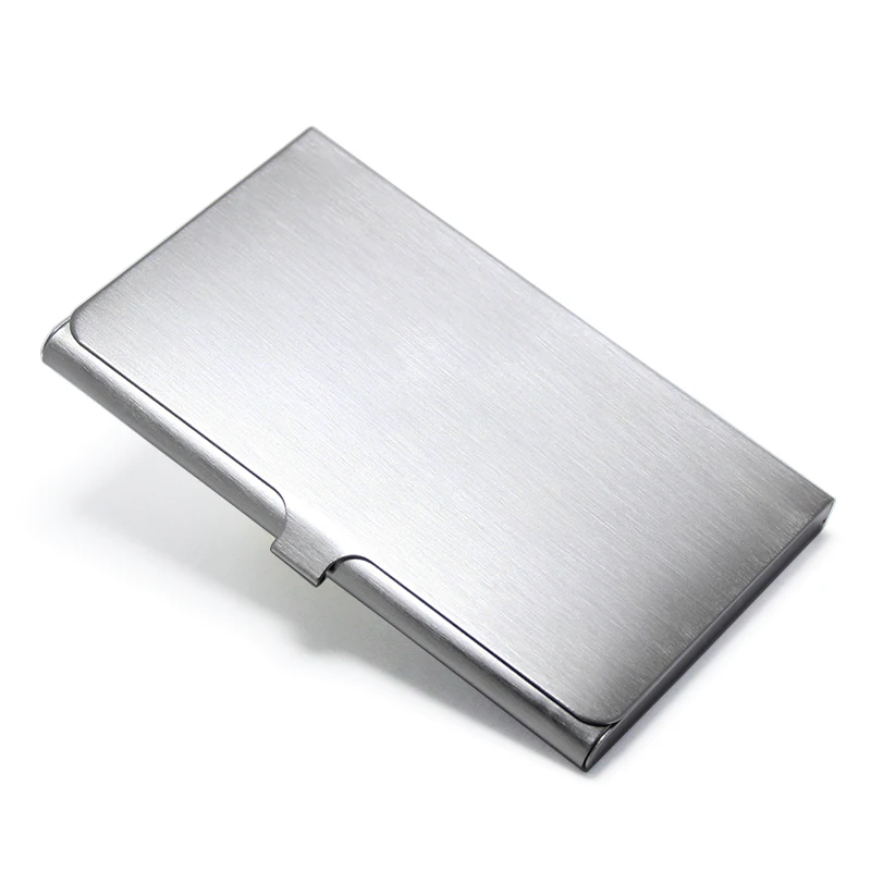 

Wholesale Blank New Metal Business Credit Card Name Id Card Case For Women Men Gifts Brushed Stainless Steel Name Card Holder