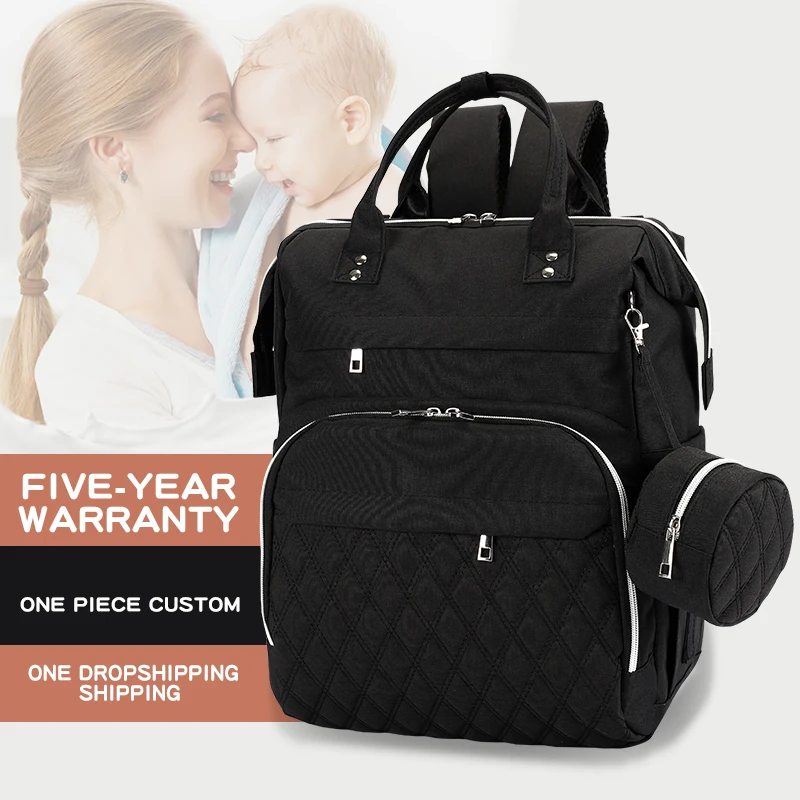 

OMASKA New Design mommy babay diaper bag backpack Mochila Diaper bags nappy wet bag waterproof, Black