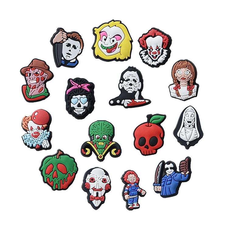 

Halloween soft pvc rubber adult shoe charms custom croc pvc shoes charms decoration for wholesale Via DHL/Fedex, As pictures show