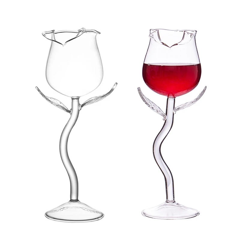 

Creative and unique stem rose Wine Glass Wine Tasting Glass Goblet Barware Drinkware Cocktail Drinking Cups