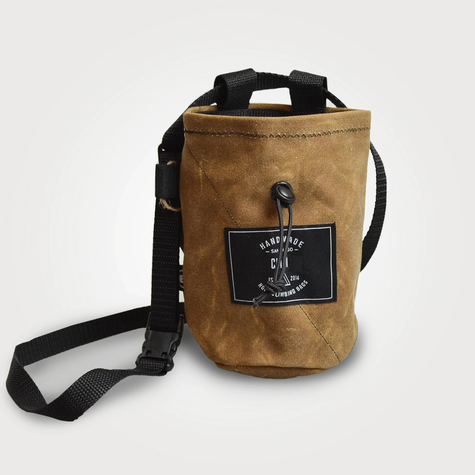 

New Design Waxed Canvas Chalk Bag for Rock Climbing Bouldering Chalk Bag Rock Climbing Gear Equipment, Customized color